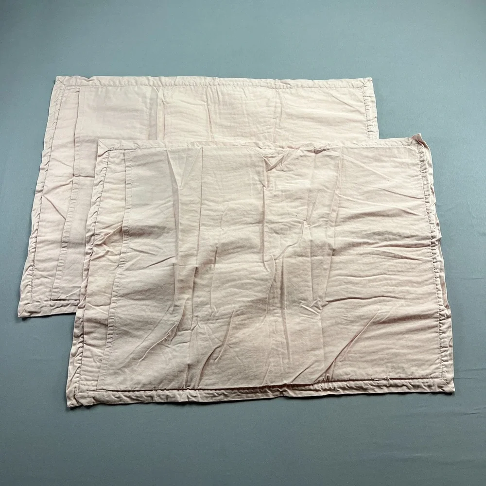 Set of 2 Style & Co. Home Standard Pillow Shams Pink Crinkle Texture (20